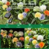 Garden Solar Light Waterproof Charging 5 Bulbs Landscaping Energy-Saving Decoration Realistic Flower Shape Patio Y