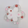 Tapis de Table 1 pièces tapis/Wok support motif fleur de cerisier isolation thermique accessoires de cuisine tampons de tasse polyvalents pour thé lait