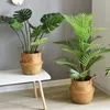 Förvaringskorgar Korgkorg BLOMER Tvätt Dekorativ Rattan Pot Garden Planters Hushållsorganisatör 230607