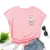 T-shirts Leuke Alpaca Pocket Schapen Lama Lover Tee Zomer Katoenen T-shirt Tops voor Vrouwen Korte Mouw Grafische T-shirt Vrouwelijke kleding