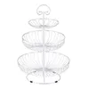 Paniers De Rangement Fer Trois Couches Panier Fruits Cuisine Maison Bol Amovible Gâteau Stand Plat En Métal Décoratif Dessert Titulaire Organisateur