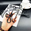 Dangle Chandelier Simple black Claw Crab Elegant Girls metal grabbing clip headdress female Ponytail Claw Clip Hair Jewelry Ornament accessory Z0608