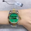ST9 Steel Two Tone Gold Green Roman Limited Dial 31mm Automatic Mechianical Ladies Wristwatches Jubilee Strap Sapphire Movement Wo305A