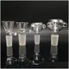 Akcesoria kwarcowe Banger Glass Adapter Bong Bong 14 mm 18 mm samica do męskiej miski gruba forsted Pyrex Rurki wodne Dostawa H DH0HC