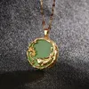 Anhänger Halsketten Glück Natürliche Grün Weiß Hetian Jade Goldfisch Halskette Für Frauen Chinesische Mode Charme Jadeit Amulett Schmuck Geschenke