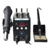 Soldeerijzers Eruntop 8586 Electric Soldering Irons +Hot Air Gun Better SMD Rework Station