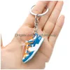 Keychains Lanyards Wholesale Designer Sneaker Trendy Pvc Sport Shoes Key Chain 3D Keychain Bag Pendant Accessories 47 Option Drop Dh5Le