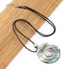 Hanger Kettingen Natuurlijke Shell Ketting Ronde Hol Wit Zwart Parelmoer Legering Hals Ketting Voor Vrouwen Luxe Sieraden Gift