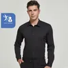 Chemises décontractées pour hommes Robe extensible en fibre de bambou à manches longues pour hommes Couleurs pures Chemise de luxe sociale formelle sans fer pour hommes