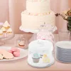 Storage Bottles Cake Carriers For Travel Cupcake Holders Portable Plastic Round Box Serving Tray Bakeware Tools