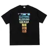 23SS Summer New Colorful Letters Prima e After T-shirt stampata Loose Casual High Street Moda uomo e donna manica corta