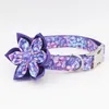 Collars Purple Magic Girl Dog Collare Fiore e guinzaglio Set per gatto per cani da compagnia con metallo in oro rosa
