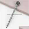 Stylos à bille Crystal Element Roller Big Diamond Ball Pen Gem Fournitures de bureau Cadeau 10 Couleurs Drop Delivery School Business Dhwyi