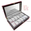 Factory 12 Grids Rectangle 33 20 8 5cm High Grade Quality Watch Storage Boxes Cases Windows watch show box Watch s Displa326Y