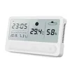 Temperaturinstrument Touch Weather Station Digital LCD Display -knapp inomhusfuktighet Monitor Hygrometer prognosklocka BH2531 Dr Dhirh