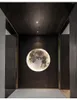 Lampada da parete Moderna LED Moon Minimalista Murale Illuminazione per interni creativa Camera da letto Soggiorno Corridoio Divano Sfondo Decor Apparecchi di illuminazione