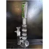 Sigara boruları üç katmanlı petek abletleri filtre bongs recycler su borusu cam bong 12.5 inç 18.8mm eklem damla teslimat ev g dhxyj