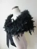 Scarves Real Ostrich Feather Fur Wraps Bolero Solid Wedding Party Shawl Black White Women Winter Pink Cape Protect Shoulder S72