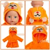 Doll Accessories Bathrobe Animal Suit Fit 17inch 43cm Baby Born Clothes 230607