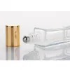 3/100pcs 6mlクラシックキューブスクエアゴールドガラスエッセンシャルオイル香水ローラーボトル、エッセンシャルオイルローラー、香水ボトル、ガラスロールオンボトル