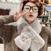 Sjaals 2023 Matagorda Koreaanse Mode Konijn Haar Sjaal Pluche Bontkraag Hoge Kwaliteit Pashmina Kasjmier Gift