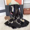 2024 Designer Scarf Spring en Summer Exclusieve Franse dameshaute real Silk Shawl Travel Soft 180*90cm