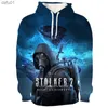 Nowy S.T.A.L.K.E.R. 2 serce z bluzy z kapturem 3D ciepła jesień mężczyzn w rozmiarze Plus Size Shooting Stalker 2 Game Boys Women Anime Owezyjna odzież L230520