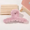 Other Winter Plush Hair Cl Large Size Shark Clip Elegant Acrylic Hairpins Soft Faux Fur Clips Women Girls Accessories Hot R230608