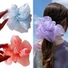 Other Oversize Hair Band Ponytail Holder for Women Net Yarn Scrunchie Ribbon New Lady Wedding Girls Elastic Accessories R230608