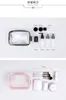 Transparent PVC Cosmetic Bag Women Travel Makeup Bags Zipper toalettartat Skönhet tvätt kit fall Acceptera Lägg till logotyp 17*6*12 cm