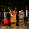 Hawaii Ceramic Mug Creative Tail Cup Easter Island Tiki Mugs Halloween Gift For Bar Tool 230607