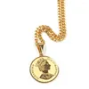 Anhänger Halsketten Hip Hop Bling Gold Farbe Edelstahl Herz Engel Kreuz Münze Runde Anhänger Für Männer Rapper Schmuck