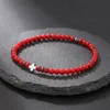 4mm Natural Stone Handmade Cross Beaded Strands Charm Bracelets Party Club Elastic Jewelry For Men Women