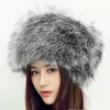 Berets HT552 Women Men RACCOON Fur Cap Hats Fashion Warm Russian For Winter Luxury Female Ushanka Beanies