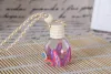 10 15 ml Car Hanging Rope Empty Decoration Bottle Hand Made Polymer Clay Ceramic Essential Oil Perfume Bottle With Wooden