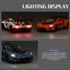 Diecast Model car 132 McLaren Senna Alloy Sports Car Model Diecasts Metal Toy Vehicles Car Model Simulation Sound and Light Collection Kids Gifts 230608