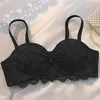 Bras Sets Half Cup Underwear Girlish Style Small Chest Large Flat Strapless Bra Set A Model In 2023