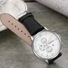 Wristwatches Geneva Top Men's Watch Date Alloy Case Synthetic Leather Strap Sport Men Watches Erkek Kol Saati