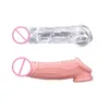 Massaggiatore 2 stile maschio dildo riutilizzabile ritardo eiaculazione anelli del pene estensore in silicone per gli uomini migliora l'abilità sessuale