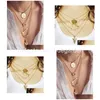 Pendant Necklaces Women Men Modern Dainty Arrow Char Gold Charms Plated Chain Long Drop Delivery Jewelry Pendants Dhwe1