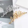 Other Woman Novelty Irregular Metal Silver Hair Cls Punk Style Hairpins Barrettes Women Accessories Clip Hairgrip Headwear R230608