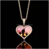 Подвесные ожерелья Lover Heart Custom Po Bling Мемориальная каркасная медаль подвески бросают ювелирные изделия Dhcwq
