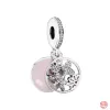 För Pandora Charms Authentic 925 Silver Beads Dingle New Butterfly Pendant Nail Polish Dabbell Love