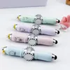 New Fidget spinner pen Rotating pen Blue cartoon ballpoint pen LED light-emitting touch pen