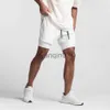 Men's Shorts Mens 2 IN 1 Streetwear Fitness Shorts White Breathable Jogger Shorts Gyms Bodybuilding Quick Dry Leisure Running Shorts S-XXL J230608