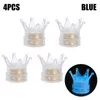 2024 4/1Pcs Luminous Crown Tire Valve Caps For Car Motorcycle Bike Tyre Decorative Stem Caps Dust-Proof Covers Fluorescen Cap