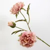 Декоративные цветы роскошные розовые пиони ветвь шелк
