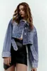 Jaquetas femininas primavera outono casaco jeans streetwear jaqueta jeans roupas femininas adolescentes mulher