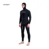 HOT 3mm Camouflage Wetsuit Long Sleeve Fission Hooded 2 Pieces Of Neoprene Submersible For Men Keep Warm Waterproof Diving Suit