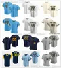 57 camisetas de béisbol de Bennett Sousa 32 Peter Strzelecki 49 Julio Teherán 73 Abner Uribe 35 Justin Wilson 46 Bryse Wilson 7 Victor Caratini 25 Darin Ruf 10 Mike Brosseau